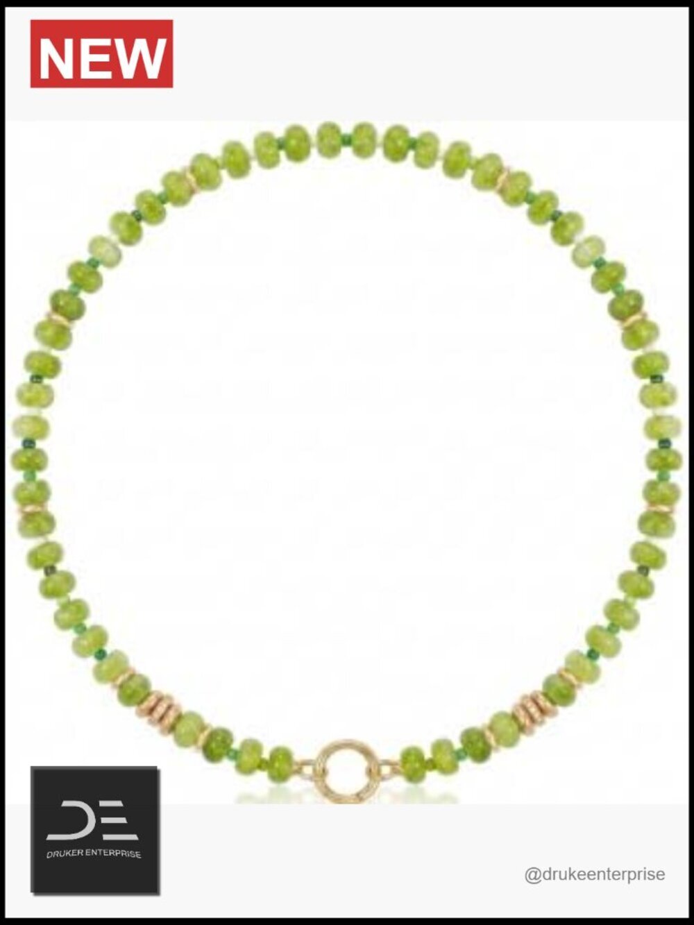 Handcrafted Beaded Choker Necklace Boho Statement Jewelry with 14K Gold Plated